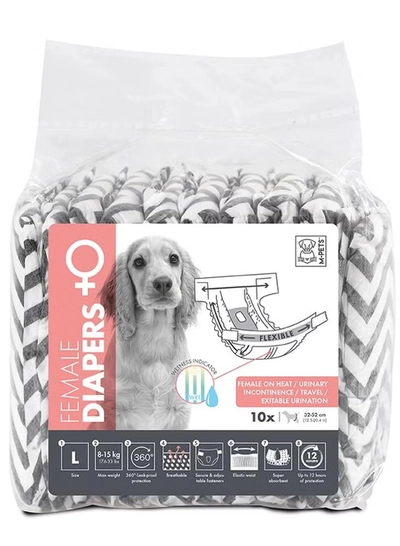  mpets Female Dog Diapers L 10 Pack-0