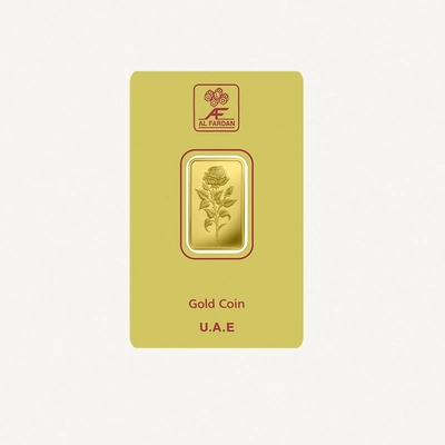 24K Gold Bar 5 gram Gold Bar Al Fardan UAE (999.9% Pure Gold) - Variable Design-0