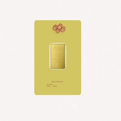24K Gold Bar 5 gram Gold Bar Al Fardan UAE (999.9% Pure Gold) - Variable Design-1