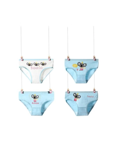 Babyqlo 4 Pack Koala Printed Panty Multicolour-0