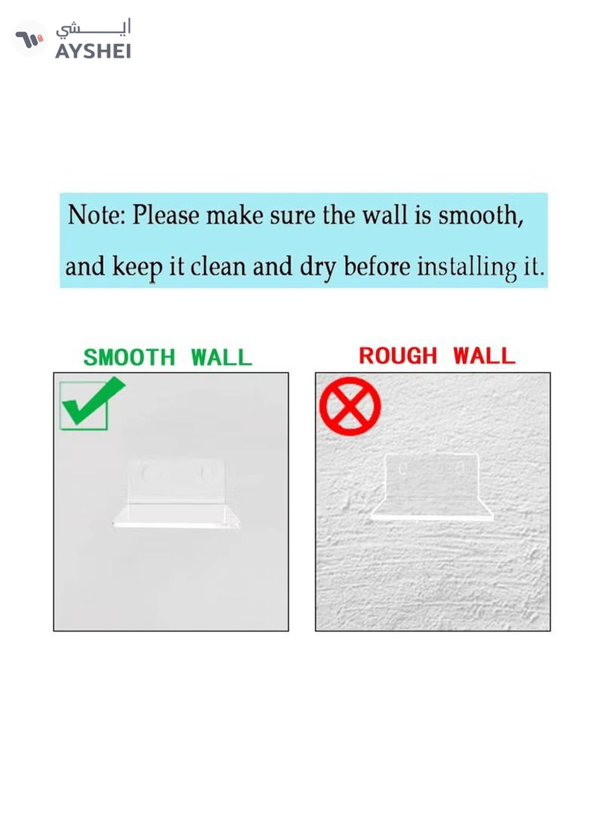 Eworld 7-Ledges Acrylic Adhesive Wall Shelves, Clear Mini Floating Shelf with Smooth Rounded Edges-4-4