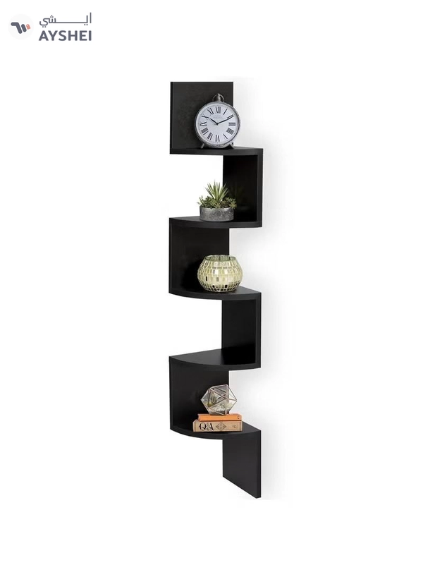 Eworld 5 Tier Floating Wall Mount Corner Shelve For Bedroom and Living Room