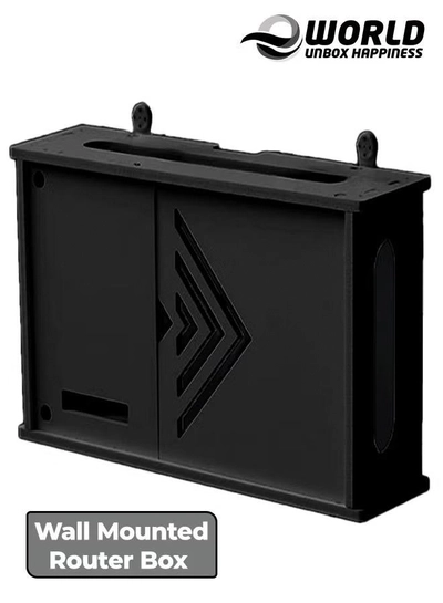 Eworld Stylish Wall-Mounted Router Rack for Wi-Fi Router, Set-Top Box, Light Cat Box, and More-0