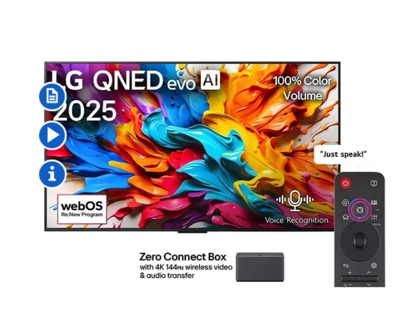 LG 86″ QNED evo AI QNED9M MiniLED 4K 120Hz Smart TV AI Magic Remote Dolby webOS25 (2025 Model)