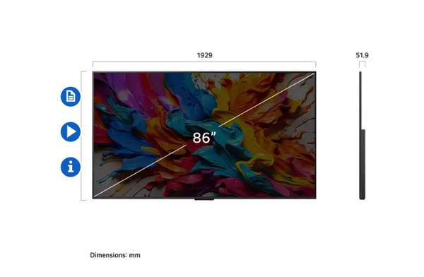 LG 86″ QNED evo AI QNED9M MiniLED 4K 120Hz Smart TV AI Magic Remote Dolby webOS25 (2025 Model)