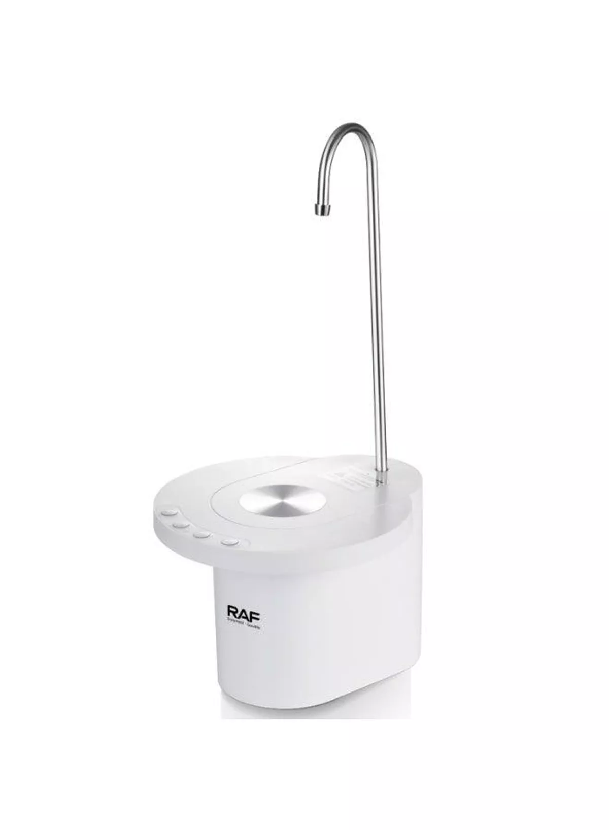 RAF Electric Water Pump R.76000G – Quiet Operation & Easy Cleaning Make everyday hydration easier with this compact electric water pump featuring a low-noise 4W motor, three-speed water outlet, quick-release water function, and easy-to-clean construction for reliable and convenient household operation.-4-4
