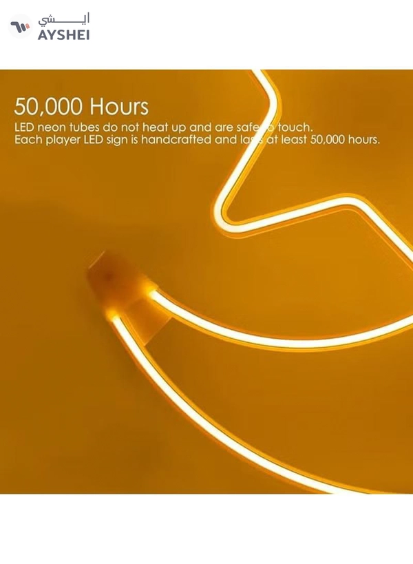 Yuwell Ramadan LED String Light Yellow Moon And Star For Indoors Home Decor Outdoors Decorations Ramadan Celebration Light 45CM With UK Plug 3-Pin Plug
