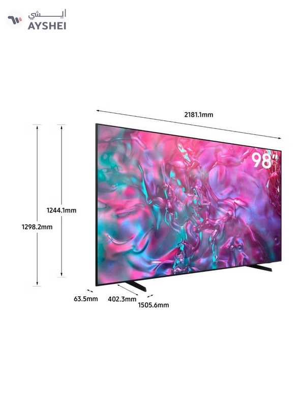 Samsung 98 Inch 4K Display Smart TV | Supersize Picture Enhancer | Motion Xcelerator | 100HZ | Built in receiver | Tizen OS | Q-Symphony | Model Year 2024 | 2 Year Warranty - UA98DU9000UXSA Graphite Black