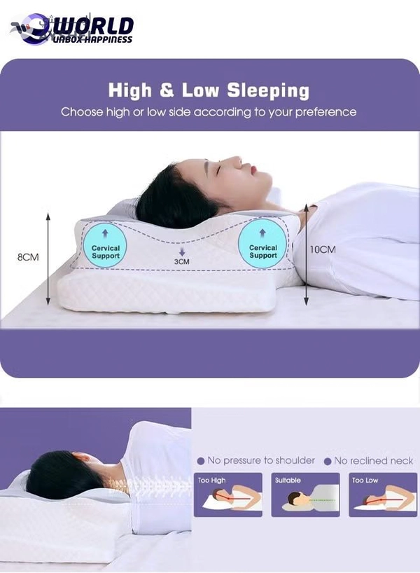 Eworld Memory Foam Butterfly-Shaped Cervical Pillow for Shoulder and Neck Pain Relief