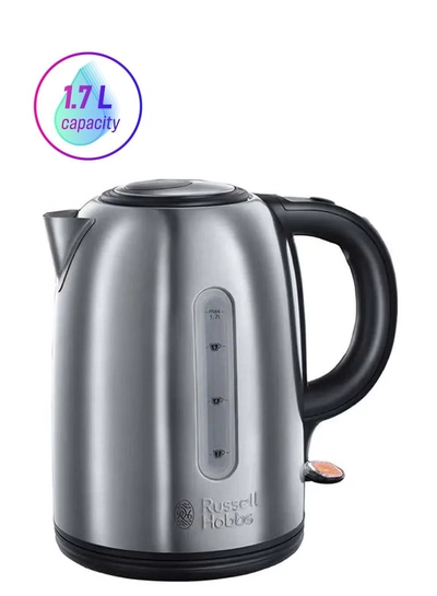 Russell Hobbs Snowdon Kettle , Stainless Steel, Rapid Boil, Perfect Pour, Auto Shut-Off, Cordless 1.7 L 3000 W 20441 Silver-0