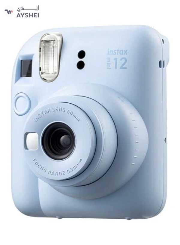 FUJIFILM Instax Mini 12 Instant Film Camera With Pack Of 20 Films Pastel Blue