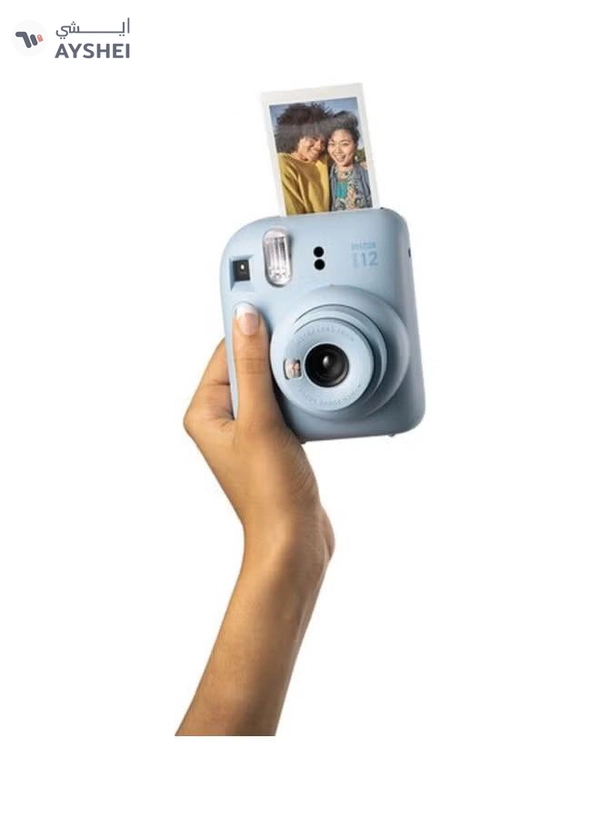 FUJIFILM Instax Mini 12 Instant Film Camera With Pack Of 20 Films Pastel Blue