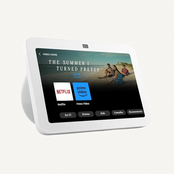 Echo Show 8 | 3rd generation (2023 release), HD smart touchscreen with spatial audio, smart home hub and Alexa - White