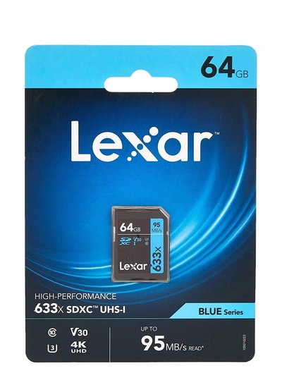 Lexar Professional 633X Sdhc/Sdxc Uhs-I Memory Card 95Mbps, Capacity 64 GB-1