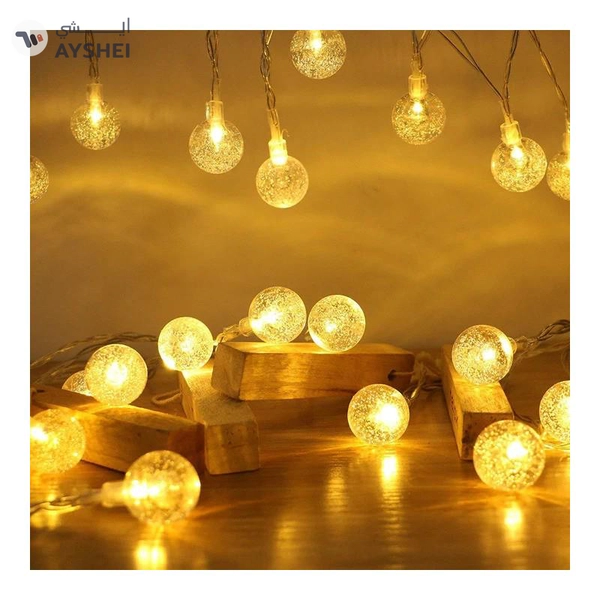 LED CRYSTAL BUBBLE BALL FAIRY STRING LIGHTS 50M-WARM WHITE