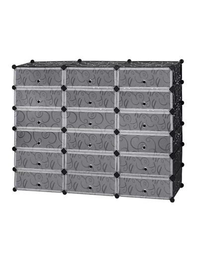 DubaiGallery 18 Cube Double Plastic Modular Storage Closet Organizer Cabinet Shoe Rack Cube-1
