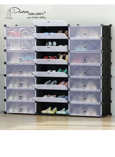 DubaiGallery 18 Cube Double Plastic Modular Storage Closet Organizer Cabinet Shoe Rack Cube-0