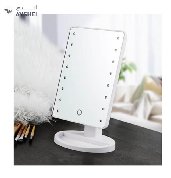 ORiTi Rotatable Makeup Mirror With Led Lights White