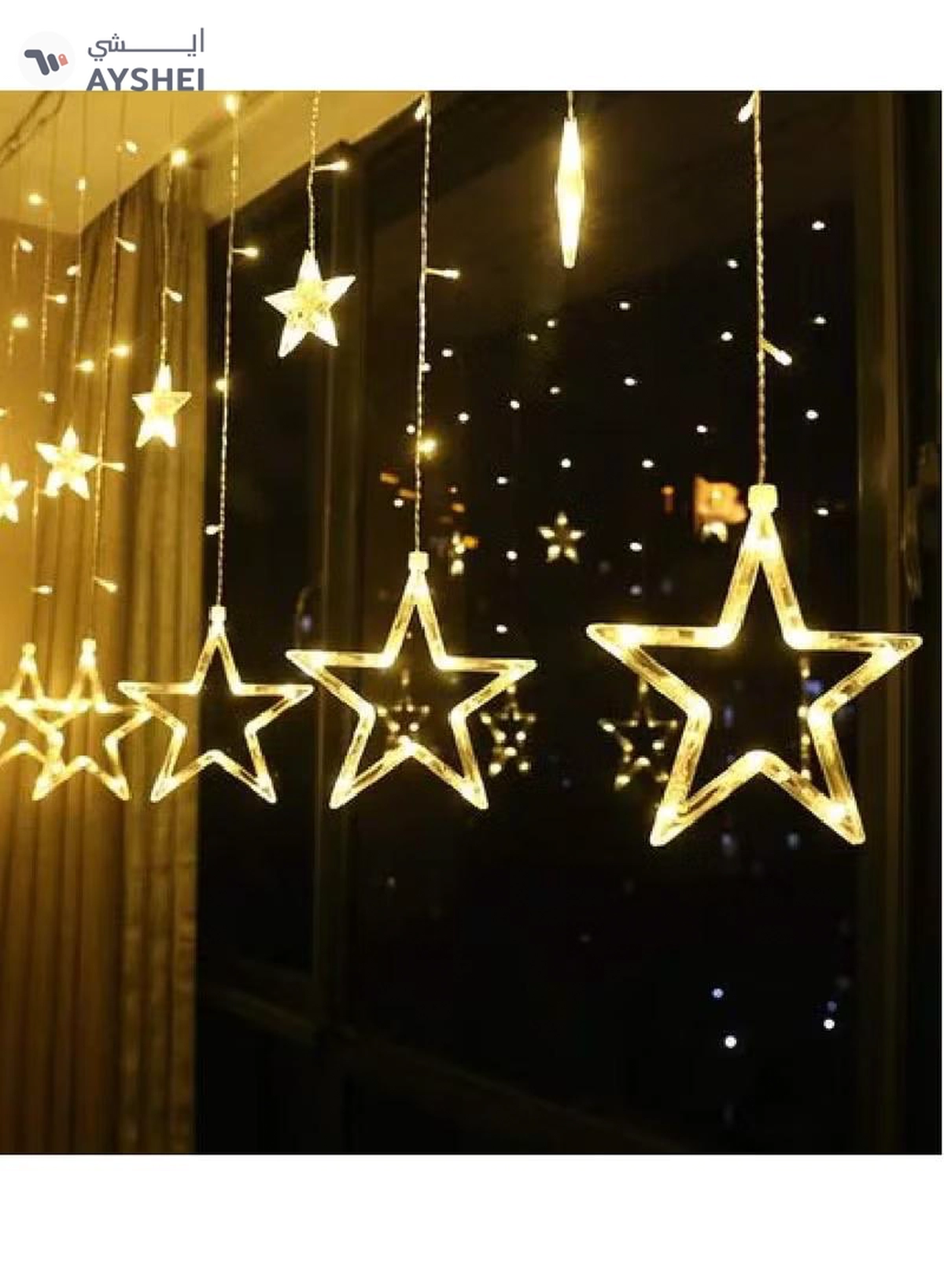 Yuwell 3.5M Ramadan Light For Home Decoration Star Led Light For Indoor Outdoor Decoration Warm White Multimode Operated Decorative Light 8 Modes-1-1