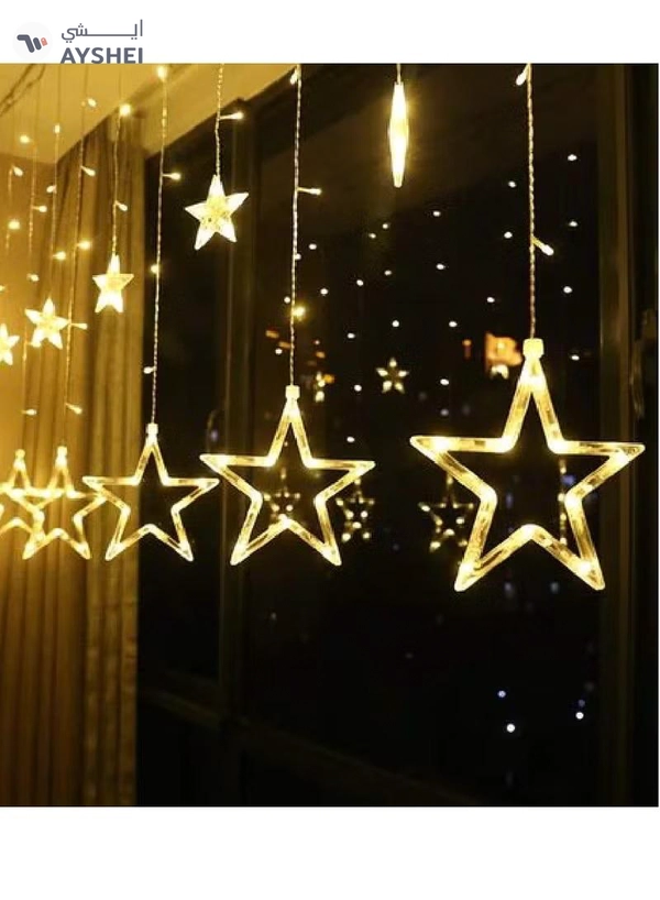 Yuwell 3.5M Ramadan Light For Home Decoration Star Led Light For Indoor Outdoor Decoration Warm White Multimode Operated Decorative Light 8 Modes