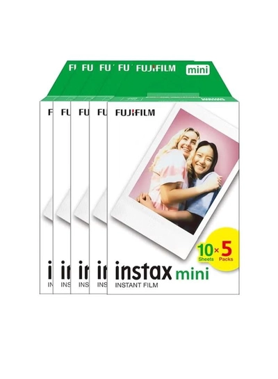 Fujifilm Instax Mini Instant Film – 50 Sheets White (50 Sheets)-1