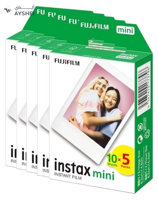 Fujifilm Instax Mini Instant Film – 50 Sheets White (50 Sheets)