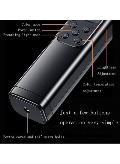 Eworld Portable RGB Light Stick for Video and Photography, Handheld Full-Color Dimmable LED Wand-5
