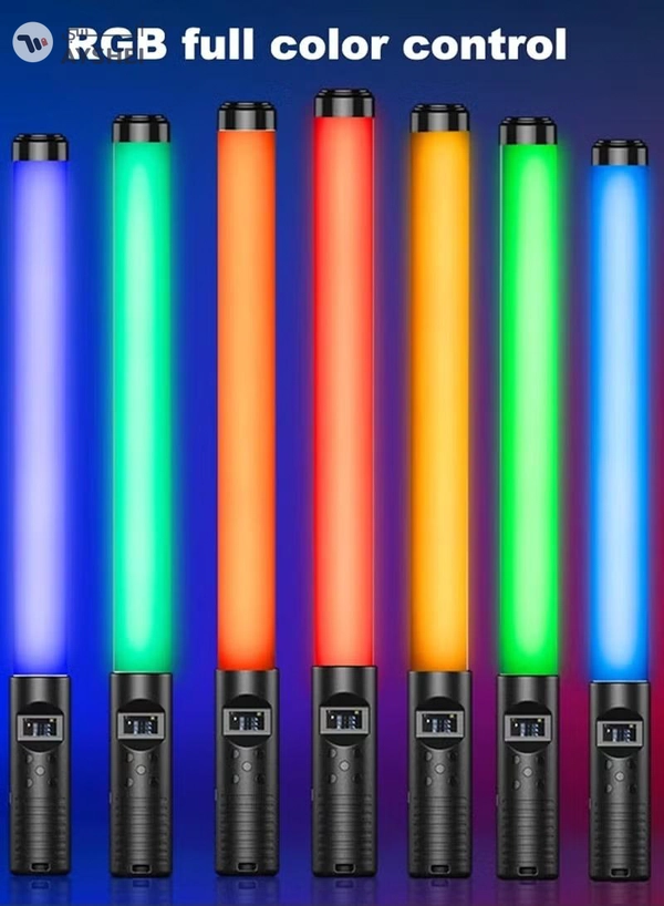 Eworld Portable RGB Light Stick for Video and Photography, Handheld Full-Color Dimmable LED Wand