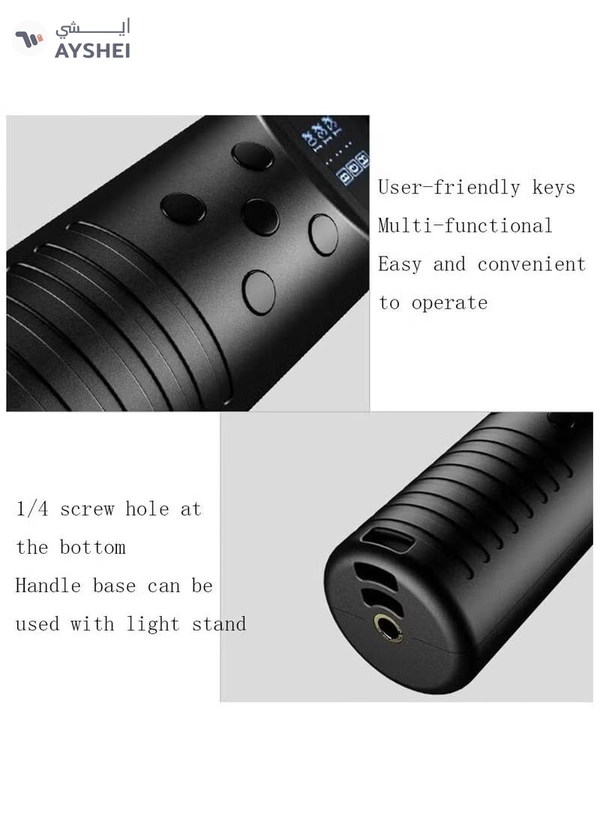 Eworld Portable RGB Light Stick for Video and Photography, Handheld Full-Color Dimmable LED Wand