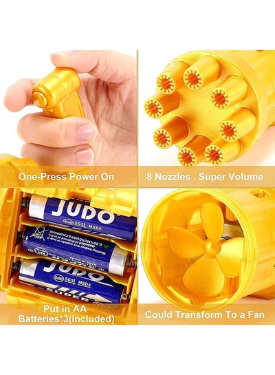 XiuWoo 8-Hole Huge Amount Bubble Maker Electric Gun-4