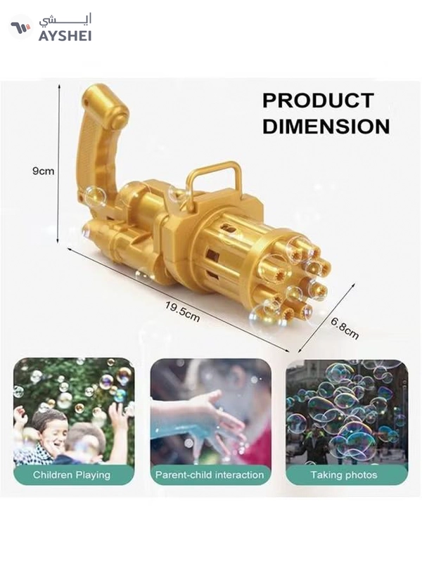 XiuWoo 8-Hole Huge Amount Bubble Maker Electric Gun