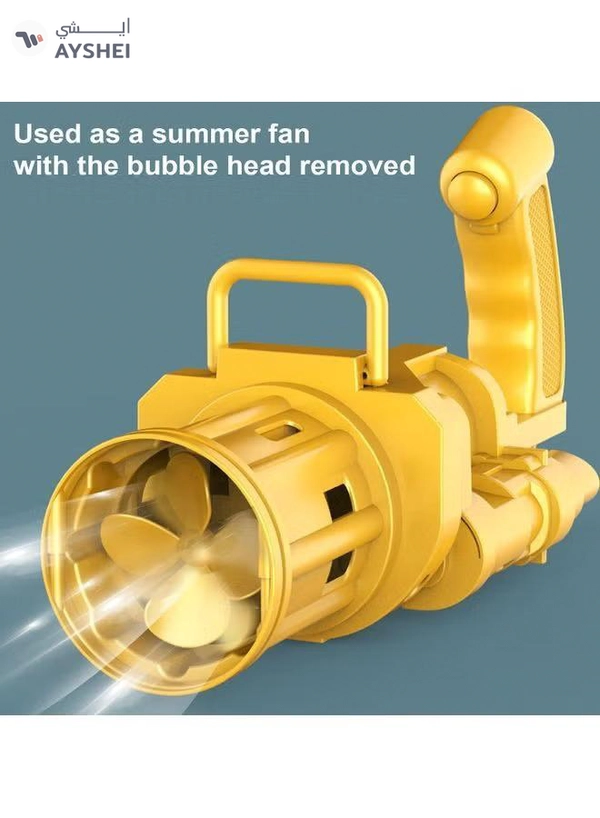XiuWoo 8-Hole Huge Amount Bubble Maker Electric Gun