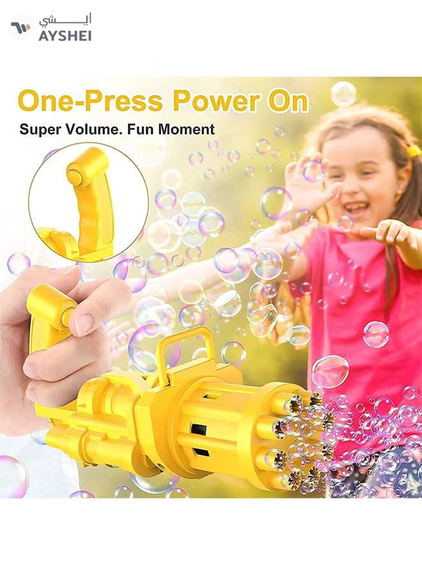 XiuWoo 8-Hole Huge Amount Bubble Maker Electric Gun