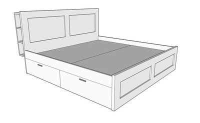 Lester bed with headboard & 4 drawer storage-4