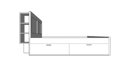 Lester bed with headboard & 4 drawer storage-6