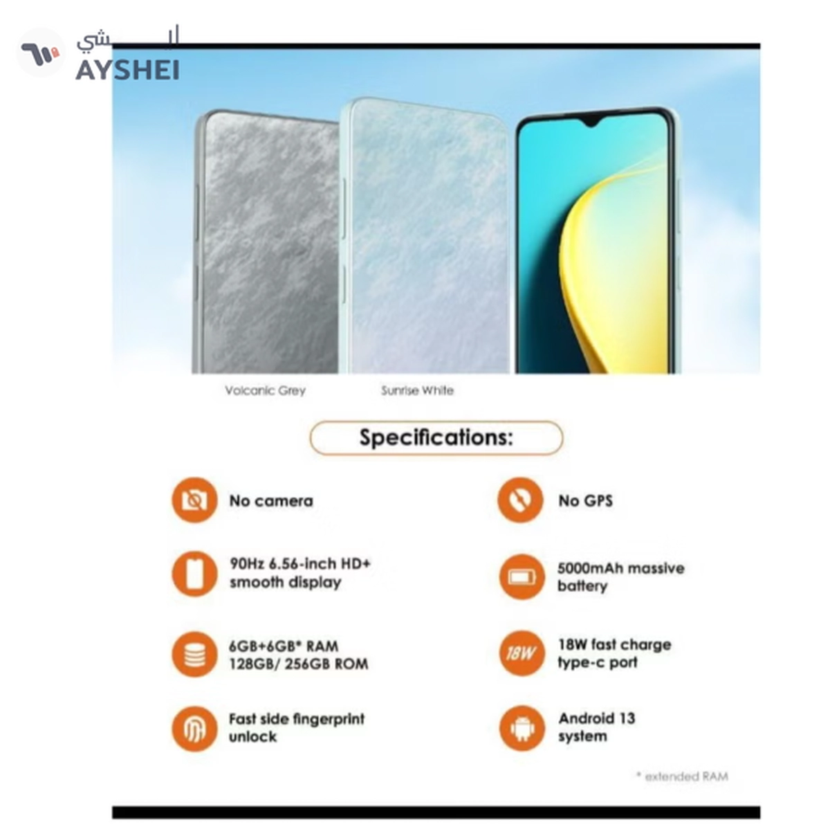 benco V91s Plus Dual SIM Sunrise White 8GB RAM 256GB 4G LTE No Camera and No GPS-3-3