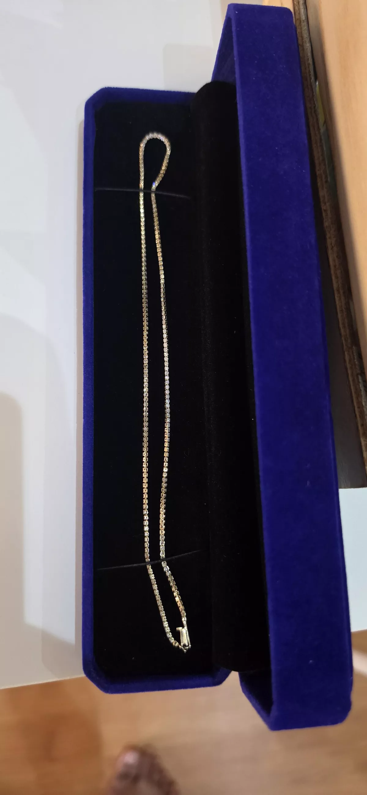diamond tennis necklace with 18k yellow gold-3-3