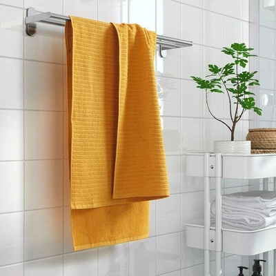 VÅGSJÖN Bath towel, golden-yellow, 70x140 cm-1