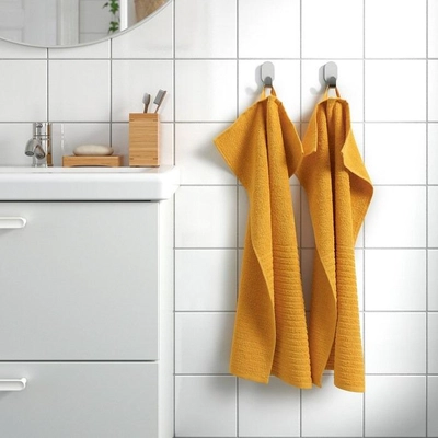 VÅGSJÖN Bath towel, golden-yellow, 70x140 cm-4