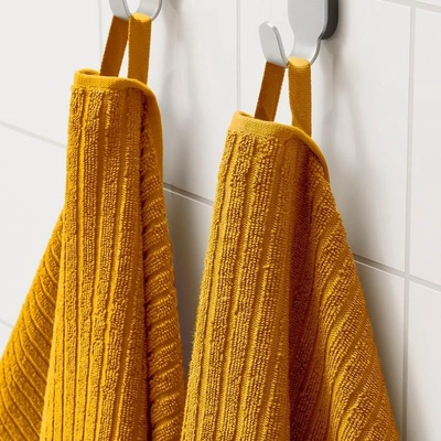 VÅGSJÖN Bath towel, golden-yellow, 70x140 cm-5