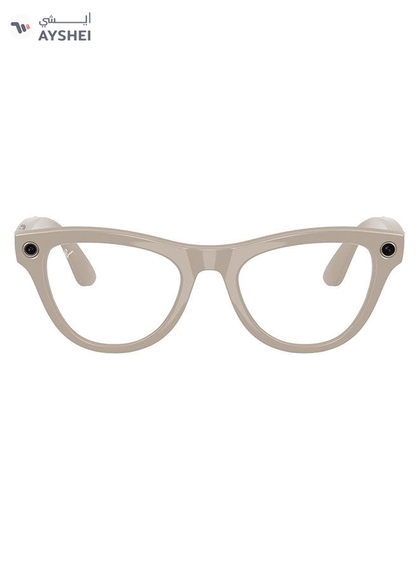 Meta RAY-BAN | META SKYLER Shiny Chalky Grey Frame Clear to Sapphire Transition Lenses grey