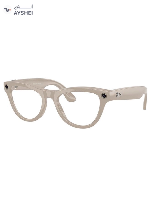 Meta RAY-BAN | META SKYLER Shiny Chalky Grey Frame Clear to Sapphire Transition Lenses grey