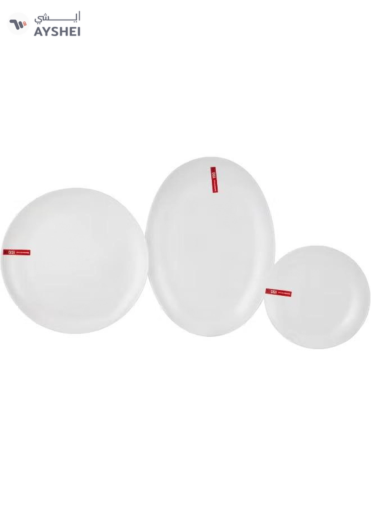 Delcasa DC3391 Opalware Dinner 33-Pieces Set, White-2-2