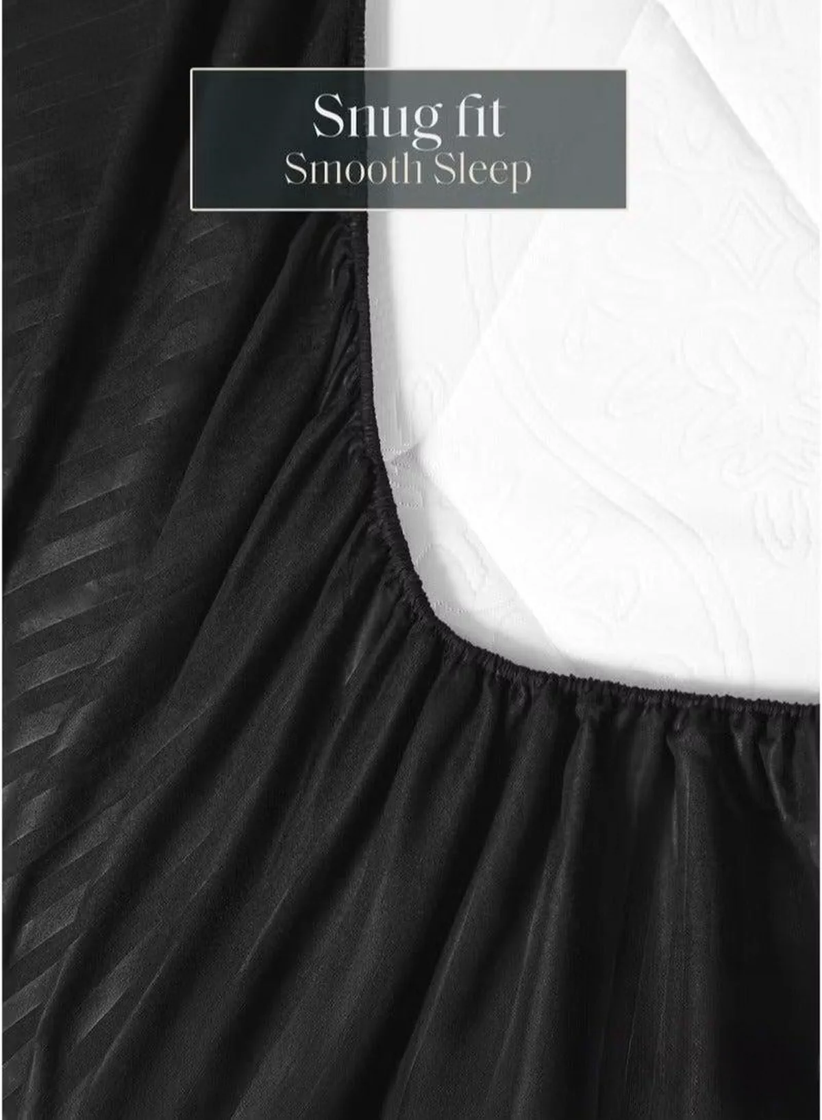 Premium Striped Duvet Set All Season – 6-Pieces Set Black | King Size 220x240 cm | Ultra-Soft, Wrinkle-Resistant & Made in Dubai | Includes Duvet Cover, Fitted Sheet (200x200 cm) & 4 Pillowcases (50x70 cm)-5-5