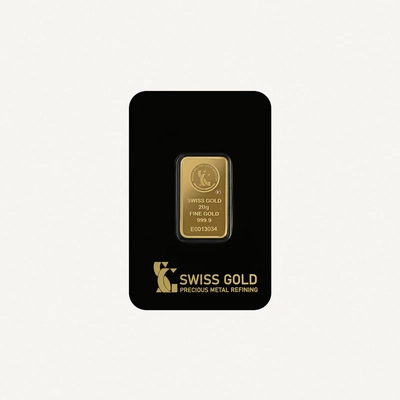 Swiss Gold Minted Gold Bar 20g 24K (999.9%) Pure Gold-0