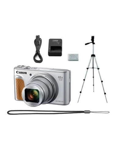 Canon Power Shot SX740 HS Lite Silver With Tripod & Accessories-0