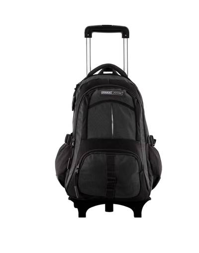 PARAJOHN Unisex Rolling Trolley Backpack with Adjustable Strap -0