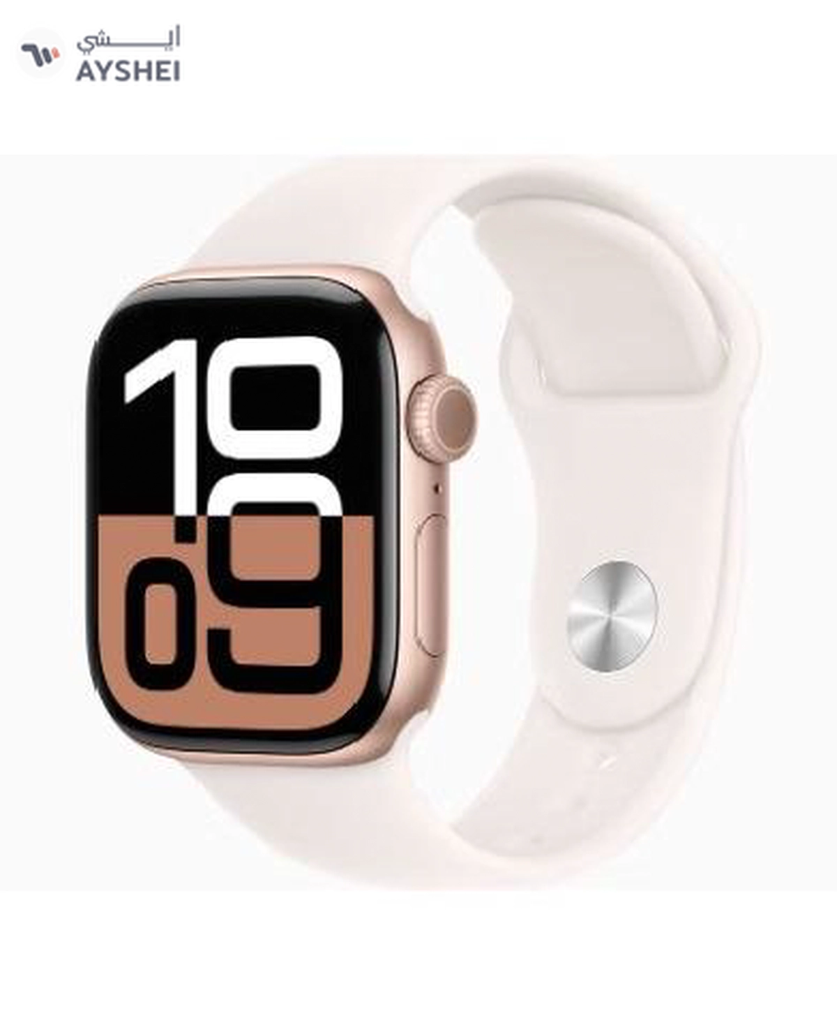 Apple Watch Series 10 GPS + Cellular 42mm Rose Gold Aluminium Case With Starlight Sport Band-0-0