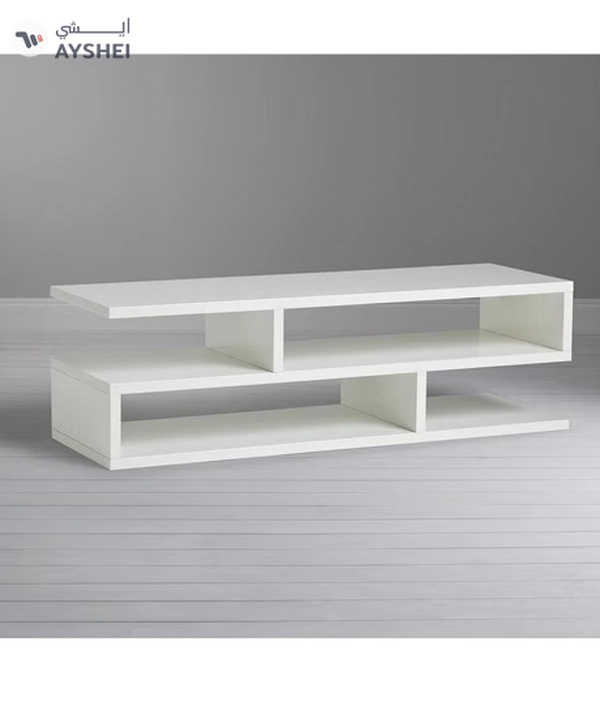DubaiGallery Modern TV Table, TV Bench, TV Cabinet with Storage Shelves – Multifunctional TV Desk for Entertainment Center – Stylish and Functional Media Console for Home Living Room