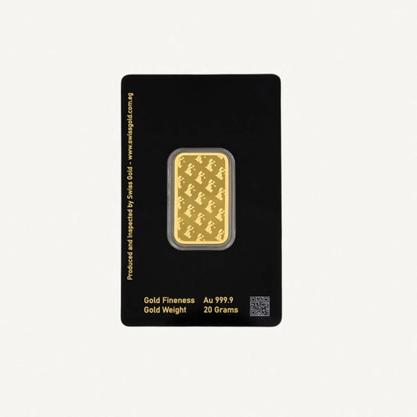 20 Grams Swiss Gold Bar 100% Authentic
